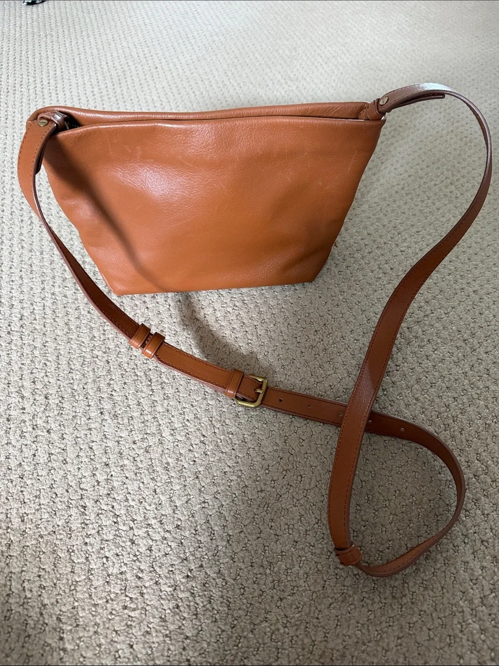 J. Crew Saddle Brown Leather Shoulder Bag